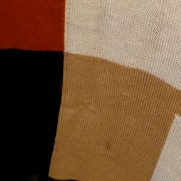 MEN CHECKERED SWEATER W/LEATHER, sz 3X, used $13 GLENN HEIGHTS TX PPU OR SHIP - Picture 3 of 9